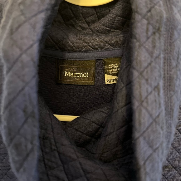 Marmot Annie Cowl Neck Quilted Pullover Navy Size XS - Picture 5 of 5